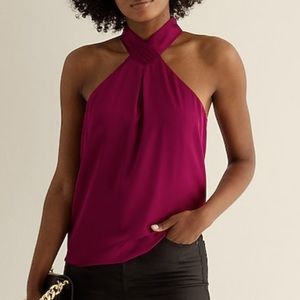 Express satin halter top Medium NWT